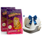 Happy Puss Cat Litter Bundle – 2×20L Clumping Litter + Free Large Enclosed Litter Box (with Scoop)