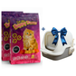 Happy Puss Cat Litter Bundle – 2×20L Clumping Litter + Free Large Enclosed Litter Box (with Scoop)