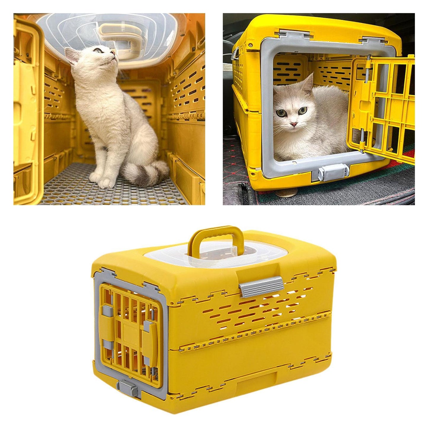 Collapsible Pet Carrier, Cat Travel Kennel and Dog Crate