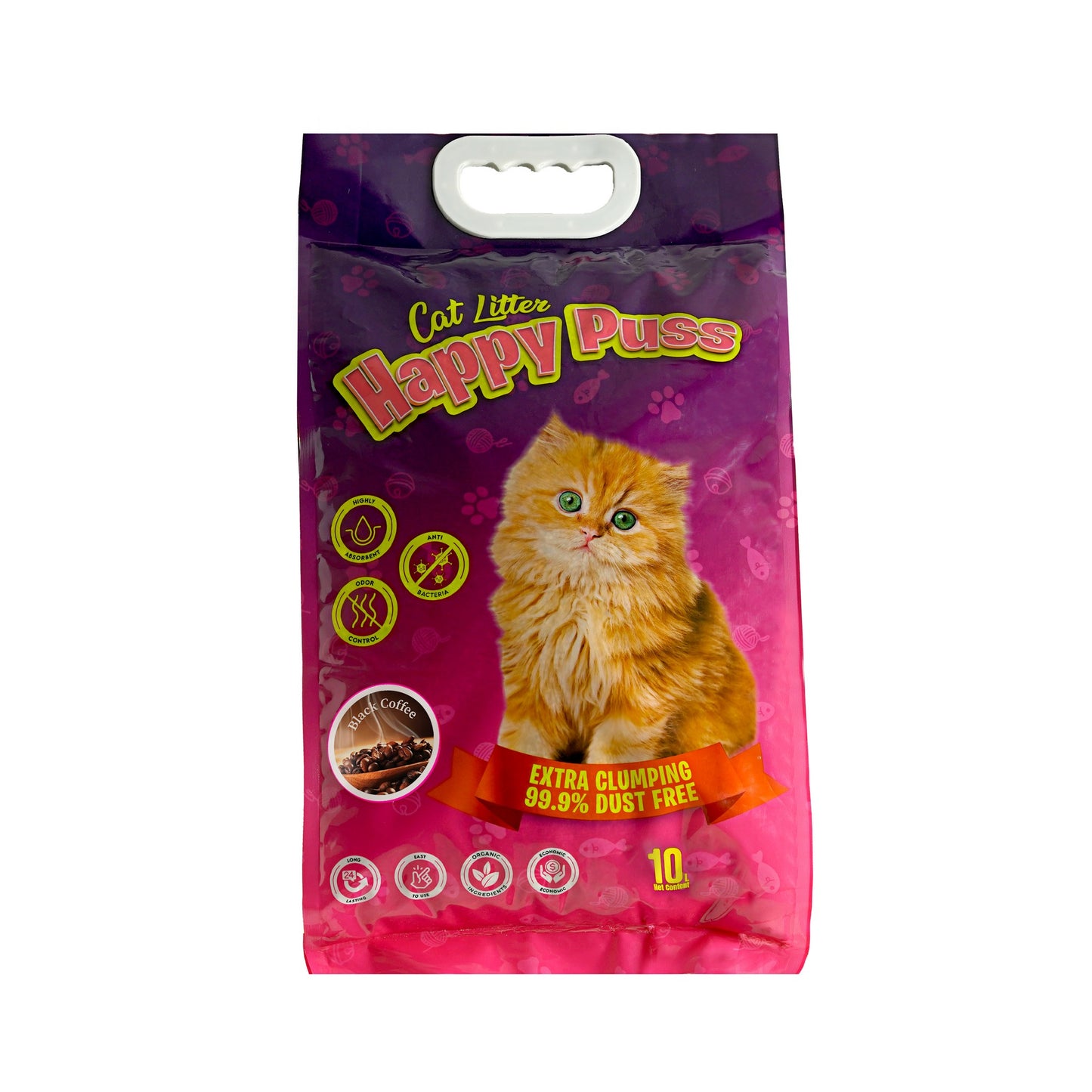 Happy Puss clumping cat litter 5L – extra clumping, odor control, 99.9% dust free