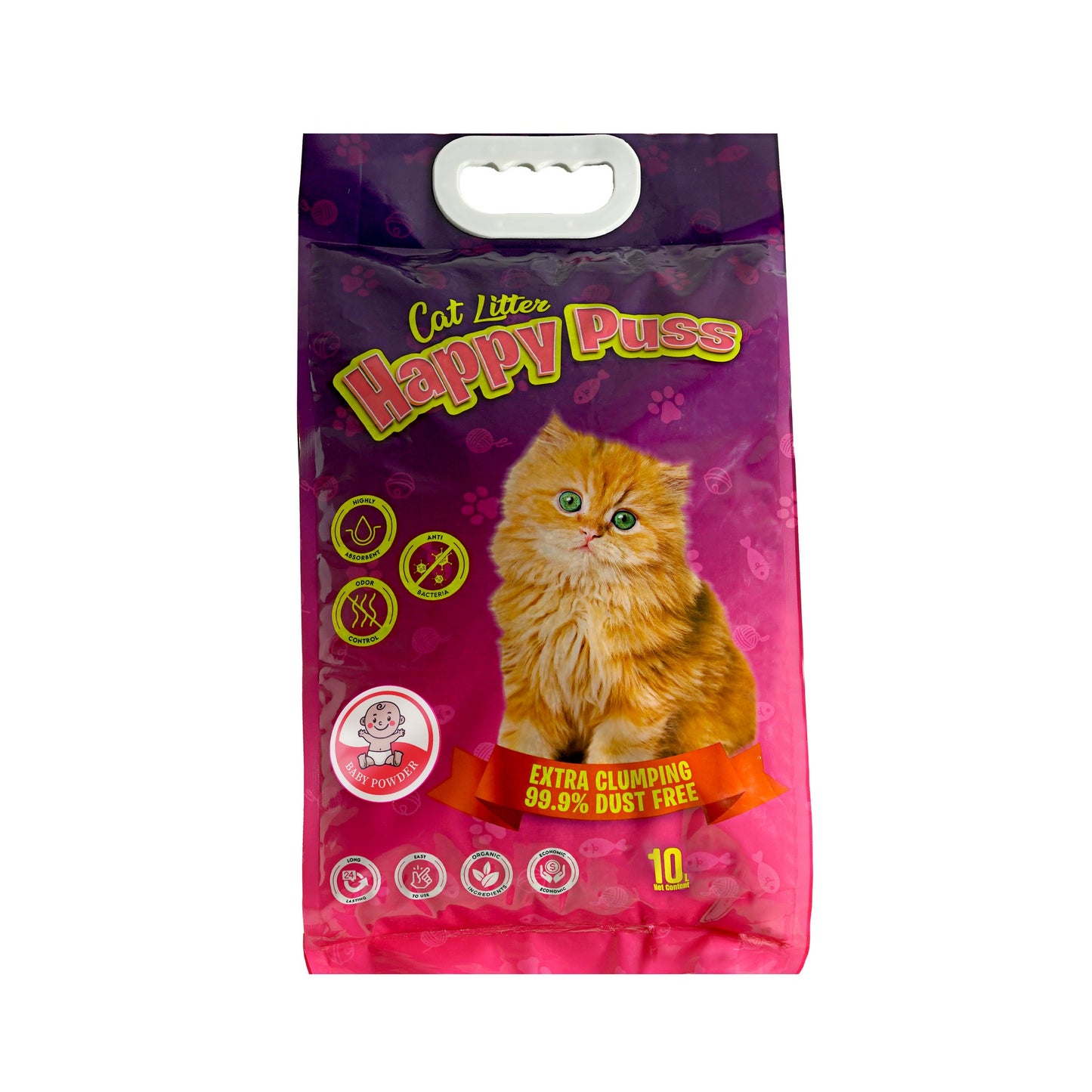 Happy Puss clumping cat litter 5L – extra clumping, odor control, 99.9% dust free