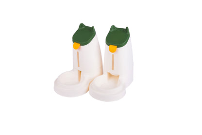 Happy Puss 2-in-1 Pet Feeder & Water Dispenser – Gravity Feeding System