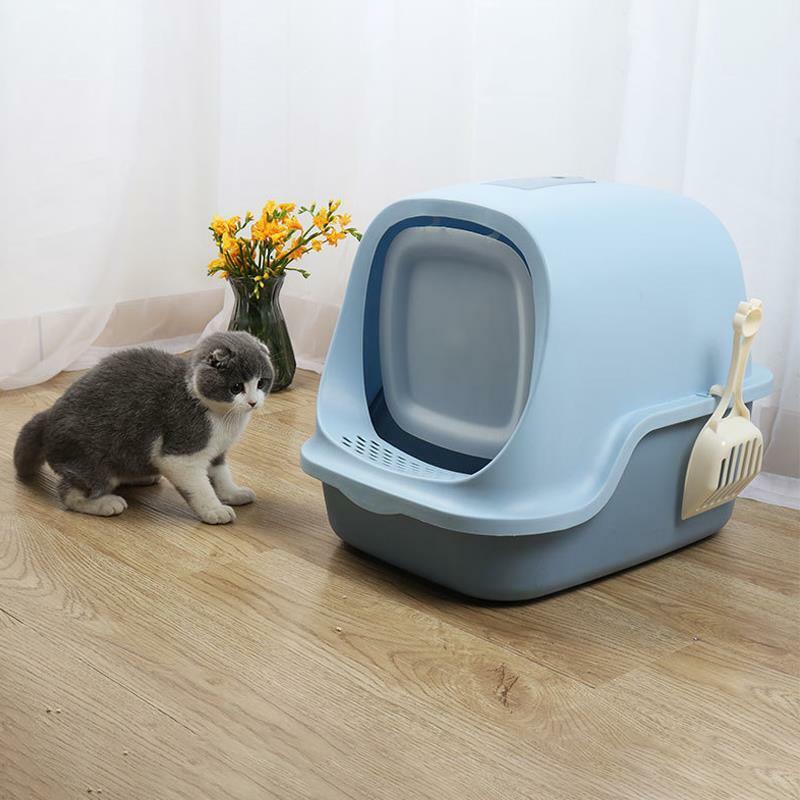 Cat litter box enclosed , sand box with free cat litter scoop