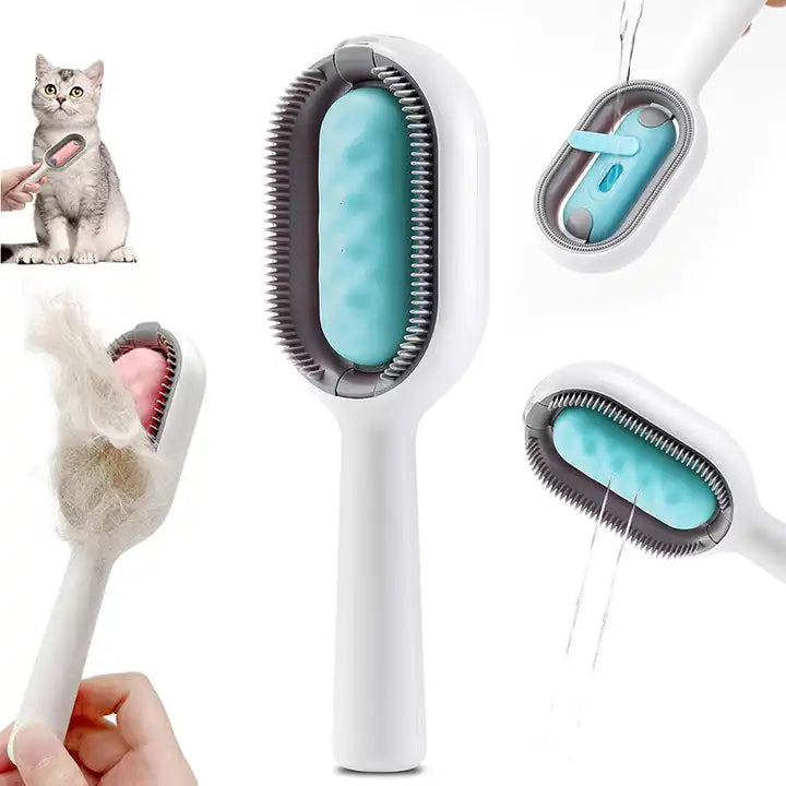 Pet grooming brush for cats and dogs