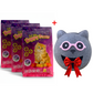 Happy Puss Clumping Cat Litter 20L (3 Bags) + Free Cat Cave House – Low Dust, Odor Control – Free UAE Delivery