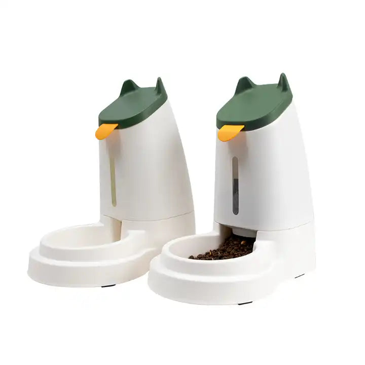 pet feeder and Water Dispenser 2-in 1-feed gravity type