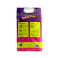 Happy Puss clumping cat litter 10L back side view packaging showing product details, low dust formula, strong odor control, fast clumping performance, and free UAE delivery