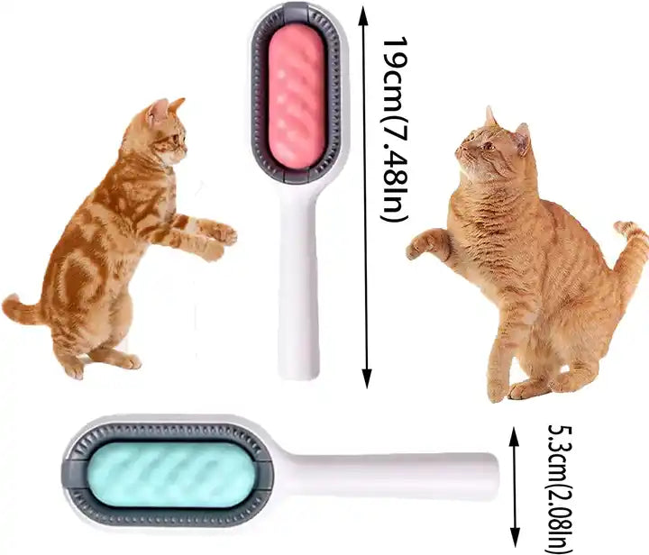 Pet grooming brush for cats and dogs