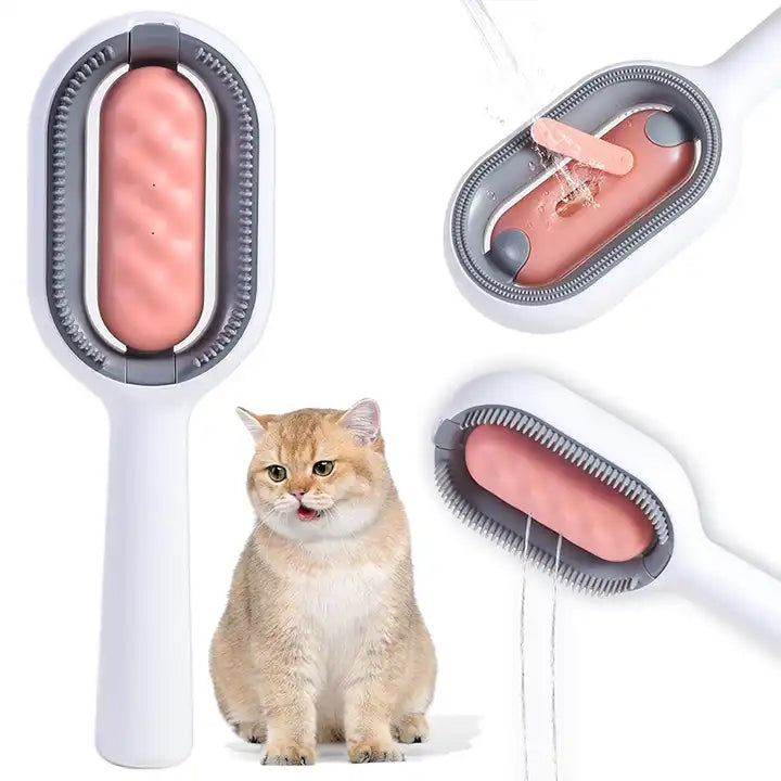 Pet grooming brush for cats and dogs