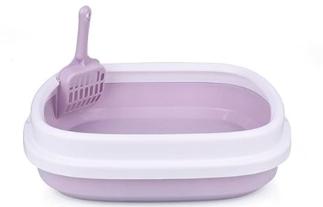 Cat Litter box- open tray with litter scoop